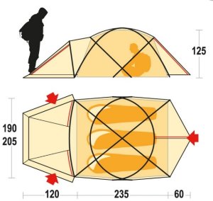 Намет Ferrino Snowbound 3 (8000) Orange Намет Ferrino Snowbound 3 (8000) Orange