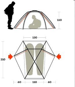 Намет Ferrino Trivor 2 (8000) Orange Намет Ferrino Trivor 2 (8000) Orange