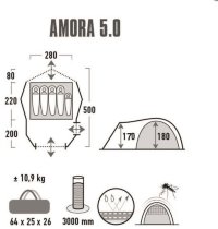 Палатка High Peak Amora 5.0 (Nimbus Grey)