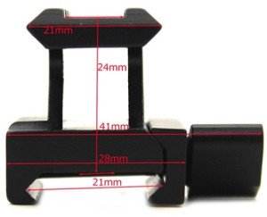 Компенсатор высоты для коллиматора 25мм на планку пикатинни Компенсатор высоты для коллиматора 25мм на планку пикатинни