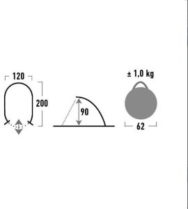 Палатка High Peak Calobra 80 (Aluminium/Dark Grey)