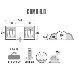 Палатка High Peak Como 6 (Nimbus Grey)