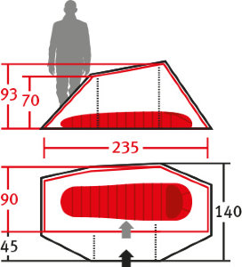 Палатка Wechsel Aurora 1 Zero-G (Pear) + коврик надувной 1 шт