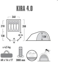 Палатка High Peak Kira 4.0 (Nimbus Grey)