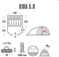 Палатка High Peak Kira 5.0 (Nimbus Grey)