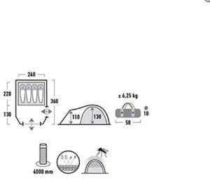 Палатка High Peak Mesos 4 (Dark Grey/Green)