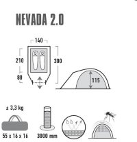 Палатка High Peak Nevada 2.0 (Nimbus Grey)