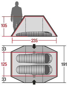 Намет Wechsel Aurora 2 Zero-G (Sand) + килимок надувний 2 шт