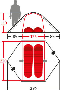 Палатка Wechsel Charger 2 Travel (Oak) + коврик надувной 2 шт