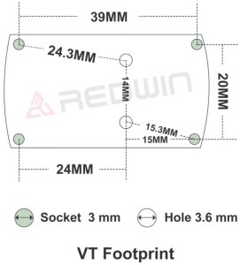Крепление Red Win VT 45 ° под углом 45° для коллиматора Vortex та Doctor/Noblex