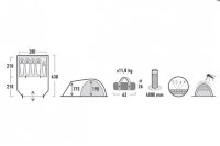 Палатка High Peak Santiago 5 (Grey/Blue)