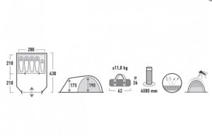 Намет High Peak Santiago 5 (Grey/Blue) Намет High Peak Santiago 5 (Grey/Blue)