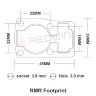 Крепление Пикатинни Red Win RMR со смещением 45 ° для коллиматорного прицела