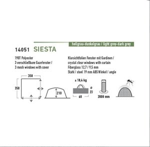 Палатка High Peak Siesta (Gray)