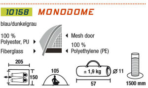 Палатка High Peak Monodome PU 2