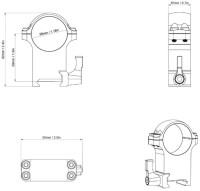 Кольца Vector Optics Стальные 30 мм Weaver быстросьемные высокие