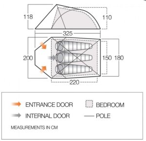 Палатка Vango Helvellyn 300 Pamir Green Палатка Vango Helvellyn 300 Pamir Green