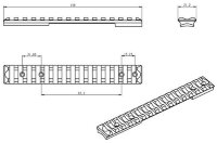 Планка Picatinny/пикатинни CZ600 Range 6 mm Creedmoor, American 6.5mm Creedmoor