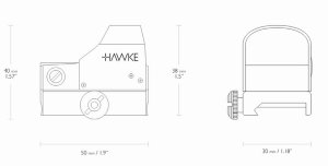 Приціл коліматорний Hawke RD1x WP Digital Control (Weaver)