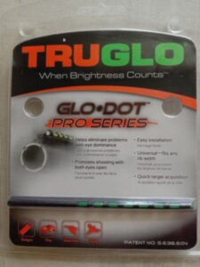 Мушка оптоволоконная зеленая Truglo D=2мм, длина волокна 70мм