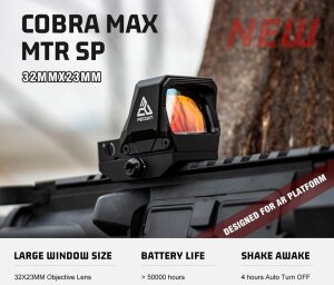 Коллиматорный прицел Red Win Cobra Max SP MTR QR три марки, солнечная батарея