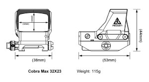 Коллиматорный прицел Red Win Cobra Max SP MTR QR три марки, солнечная батарея