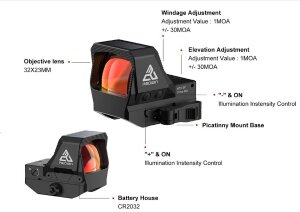 Коллиматорный прицел Red Win Cobra Max SP MTR QR три марки, солнечная батарея