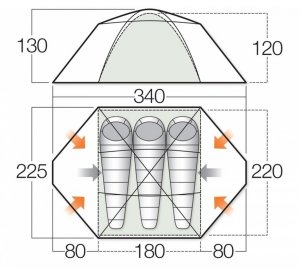 Палатка Vango Mistral 300 Terracotta