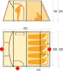 Палатка Ferrino Proxes 5 Advanced Brown