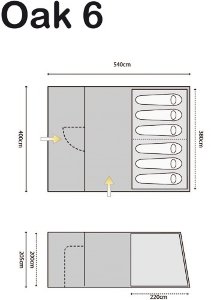 Намет Highlander Oak 6 Blue