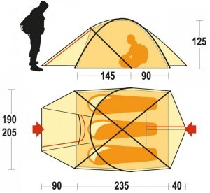Палатка Ferrino Pilier 3 (8000) Orange