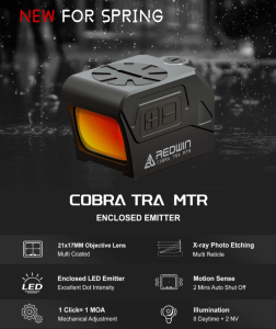 Міні коліматорний приціл Cobra TRA MTR picatinny RED WIN три марки