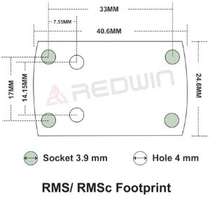 Крепление коллиматора RMSc со смещением 45° установка на Picatinny