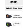 Крепление коллиматора RMSc со смещением 45° установка на Picatinny
