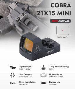 Коллиматорный прицел Red Win Cobra Mini 21x15 точка 3MOA