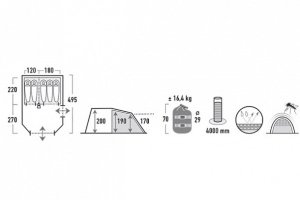 Намет High Peak Durban 5 (Grey/Blue) Намет High Peak Durban 5 (Grey/Blue)