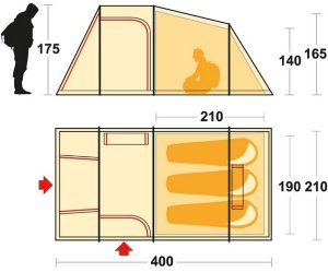 Намет Ferrino Meteora 3 Brick Red Намет Ferrino Meteora 3 Brick Red