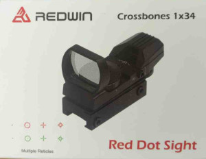 Коллиматорный прицел RedWin Crossbones 1x34 красная/зеленая марка Коллиматорный прицел RedWin Crossbones 1x34 красная/зеленая марка