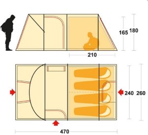 Намет Ferrino Proxes 4 Advanced Brown Намет Ferrino Proxes 4 Advanced Brown