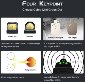 Коллиматорный прицел Cobra Mini 5MOA Green Dot Red Win Optics Коллиматорный прицел Cobra Mini 5MOA Green Dot Red Win Optics