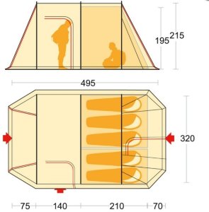 Намет Ferrino Chanty 5 Deluxe White/Gray Намет Ferrino Chanty 5 Deluxe White/Gray