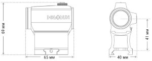 Коллиматорный прицел HOLOSUN HE403B-GR