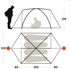 Намет Ferrino Lhotse 4 (8000) Orange Намет Ferrino Lhotse 4 (8000) Orange