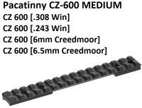 Планка пикатинни JK-N для CZ 600. Для .308 Win .243 Win 6mm Creedmoor 6.5mm Creedmoor