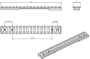 Планка Picatinny JK-N для CZ 600. Калибры .30-06 .270 Win та 8x57 IS