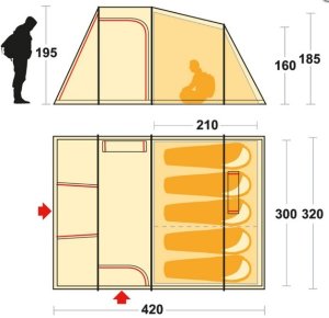Намет Ferrino Meteora 5 Brick Red Намет Ferrino Meteora 5 Brick Red