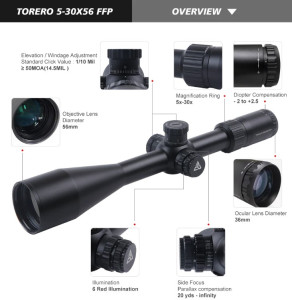 Оптичний приціл Red Win Torero 5-30x56 FFP