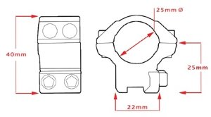 Аксессуары Hawke Кольца Matchmount 1"/9-11mm/Low
