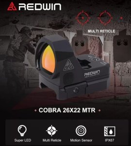 Коллиматорный прицел RedWin Cobra 1х26x22 MTR три марки