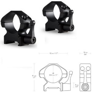 Аксессуары Hawke Кольца Precision Fast Release 1"/Weaver/Med